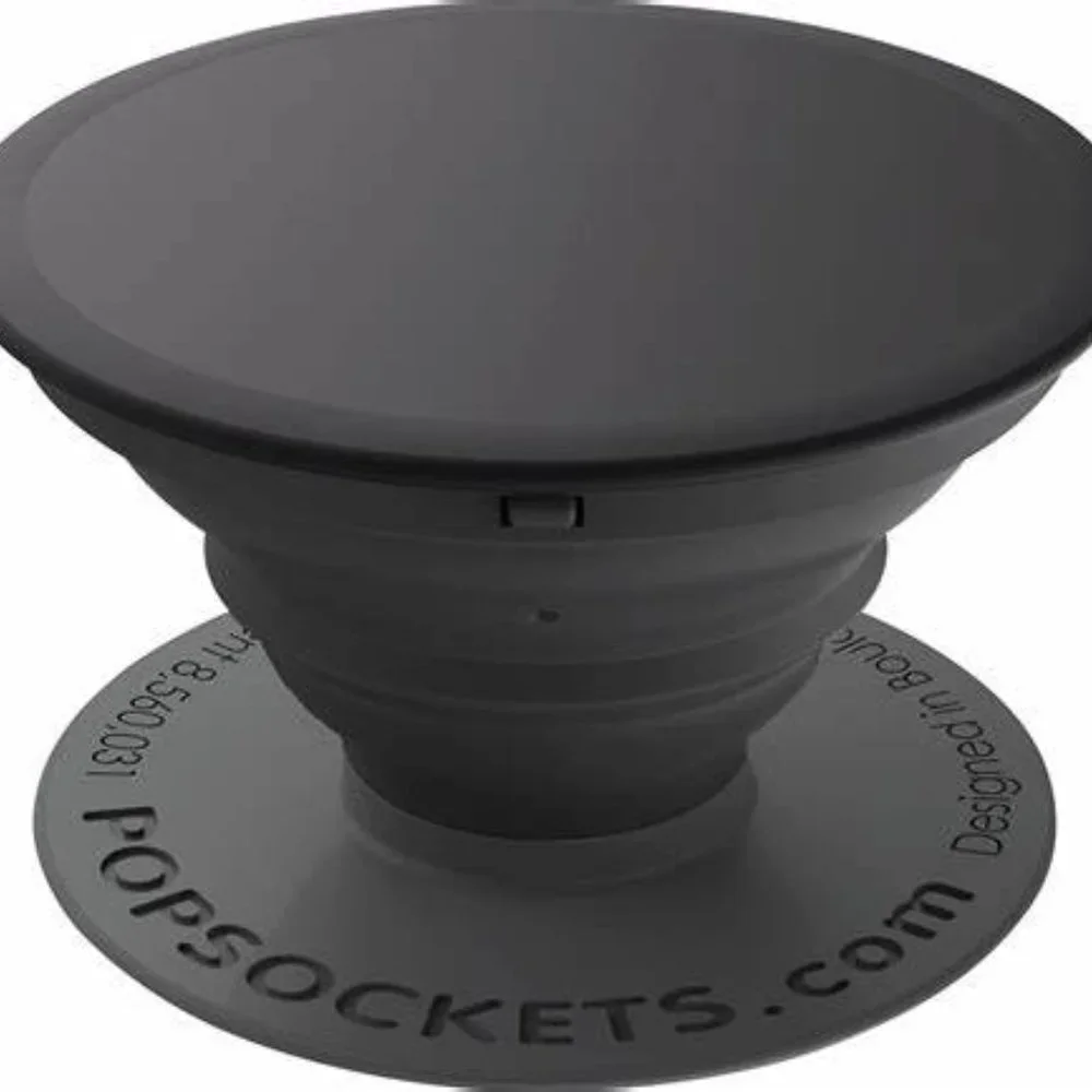 BRAND NEW Unversal Black Color Pop Grip Popsocket Top & Stand Antimicrobial